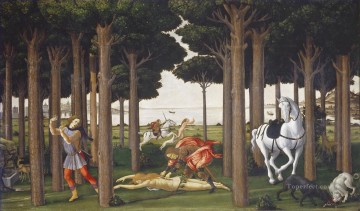 Nastagio segundo Sandro Botticelli Pinturas al óleo